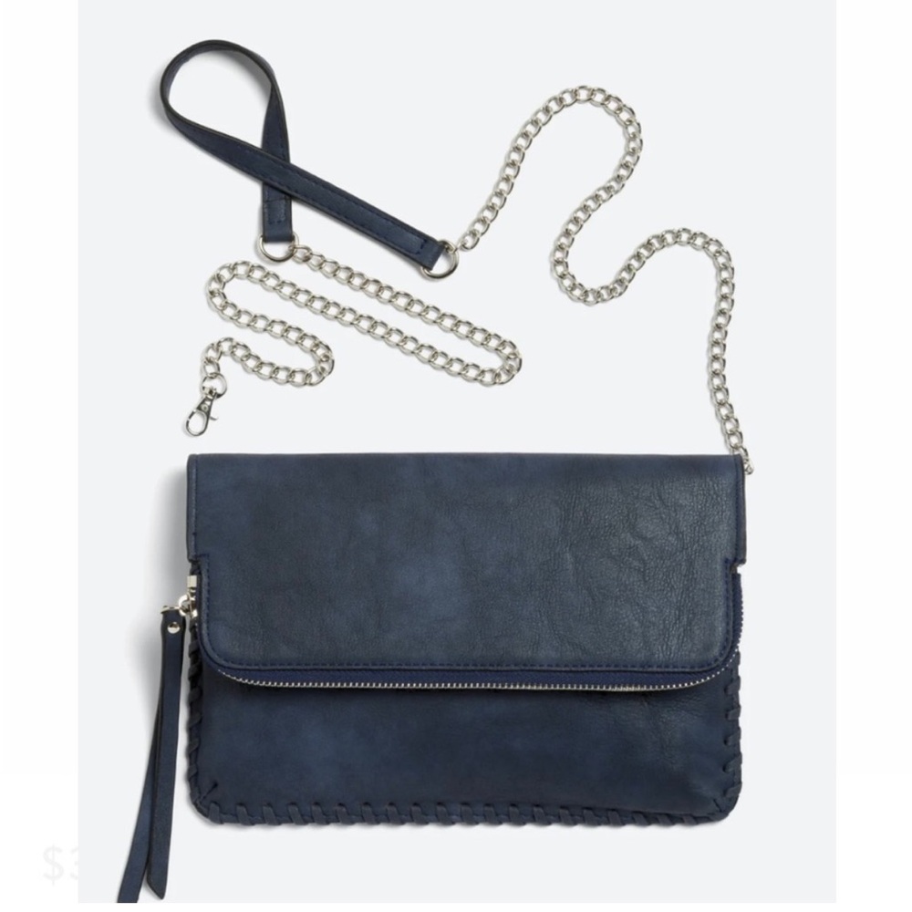 Urban Expressions‎ Navy Maison Whipstitch Faux Leather Crossbody Bag